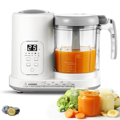 Baby Food Maker Steamer Blender 4 - in - 1 Auto - Clean, BPA - Free, for 4 - 12 Months - Hands & Toes