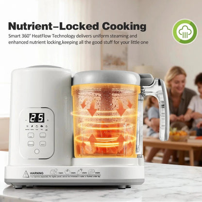 Baby Food Maker Steamer Blender 4 - in - 1 Auto - Clean, BPA - Free, for 4 - 12 Months - Hands & Toes