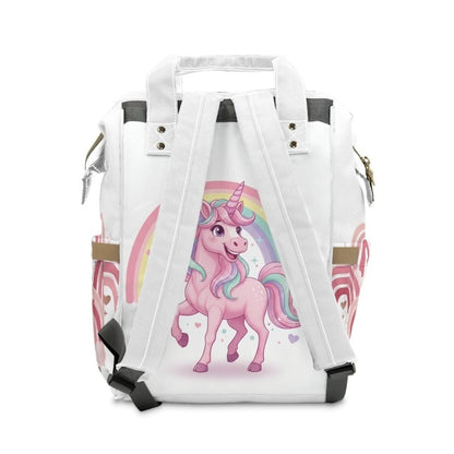 Baby Girls Pink Unicorn Rainbow Diaper Backpack - Hands & Toes