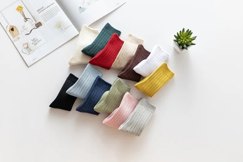 Baby Socks Newborn Kids Infant Girls Boys Knee High Sock Toddler Girl Solid Cotton Stripe Plain Long Sock For 0-3 Years Children