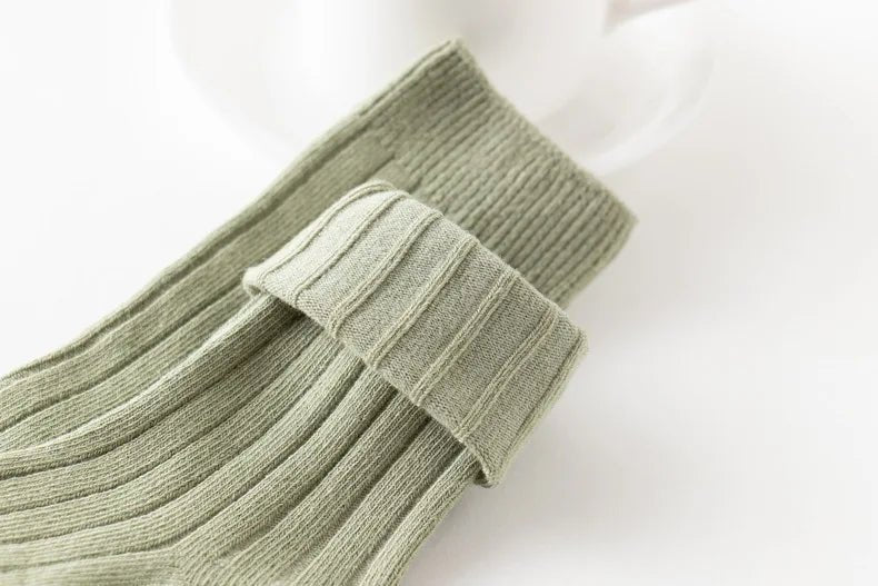 Baby Socks Newborn Kids Infant Girls Boys Knee High Sock Toddler Girl Solid Cotton Stripe Plain Long Sock For 0-3 Years Children