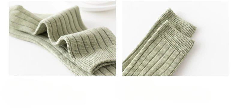 Baby Socks Newborn Kids Infant Girls Boys Knee High Sock Toddler Girl Solid Cotton Stripe Plain Long Sock For 0-3 Years Children