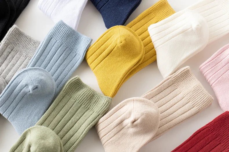 Baby Socks Newborn Kids Infant Girls Boys Knee High Sock Toddler Girl Solid Cotton Stripe Plain Long Sock For 0-3 Years Children
