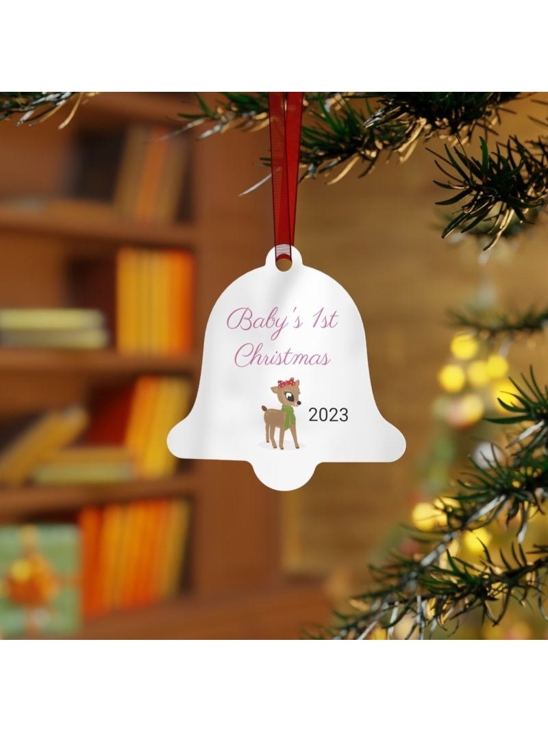 Babys 1st Christmas Metal Ornaments-YEAR2023