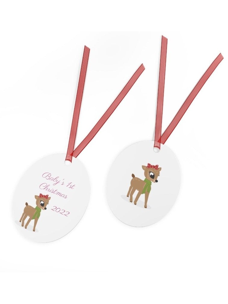 Babys 1st Christmas Metal Ornaments-YEAR2023