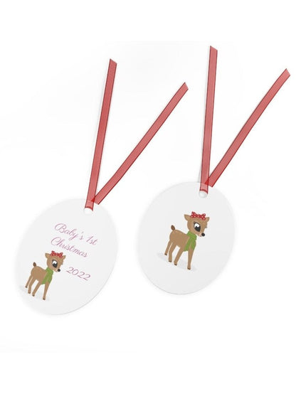 Babys 1st Christmas Metal Ornaments-YEAR2023