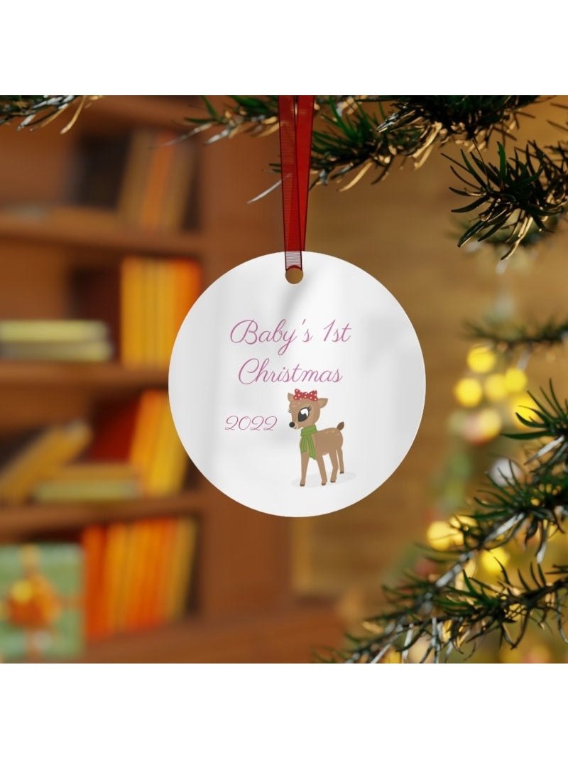 Babys 1st Christmas Metal Ornaments-YEAR2023