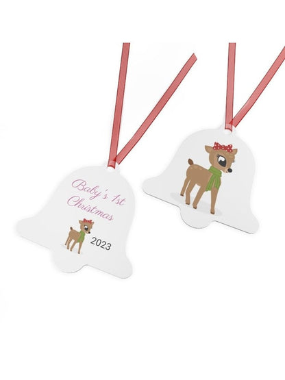 Babys 1st Christmas Metal Ornaments-YEAR2023