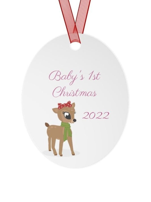 Babys 1st Christmas Metal Ornaments-YEAR2023