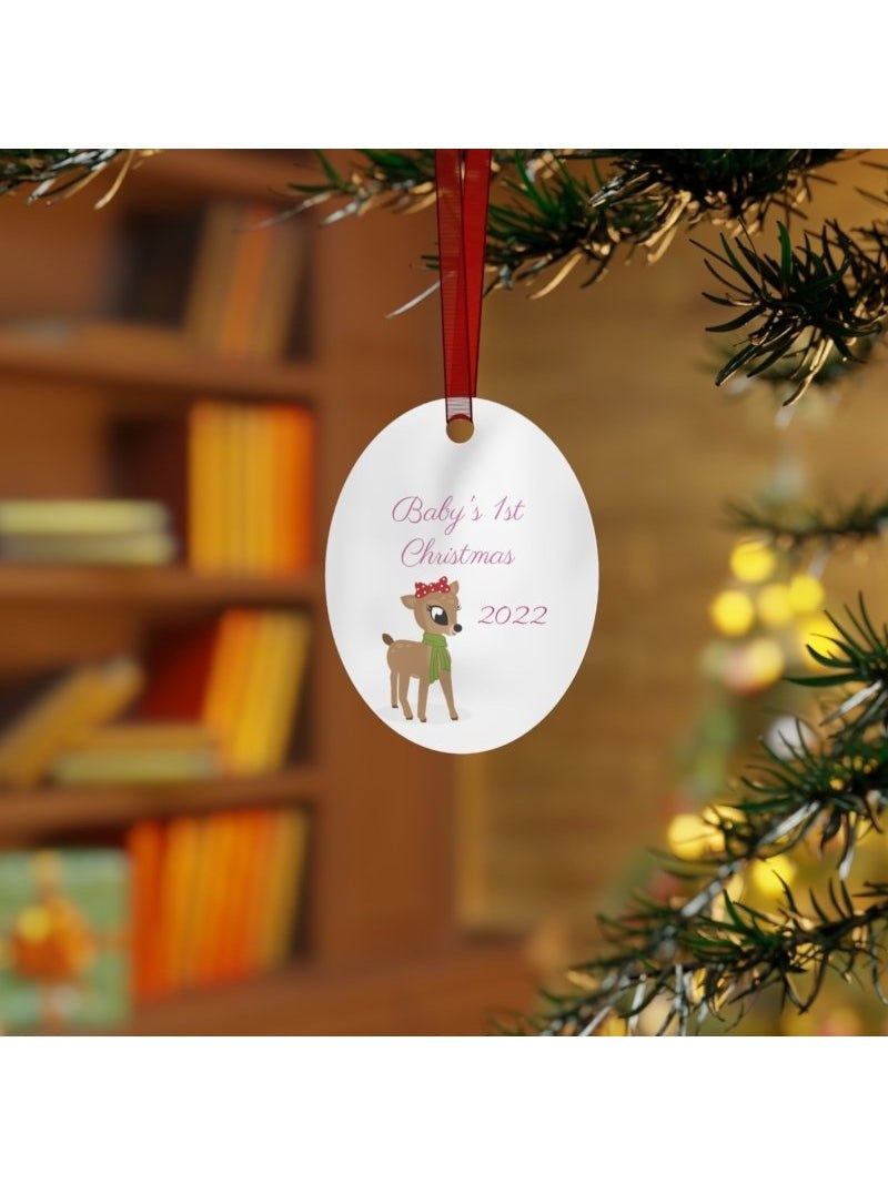 Babys 1st Christmas Metal Ornaments-YEAR2023