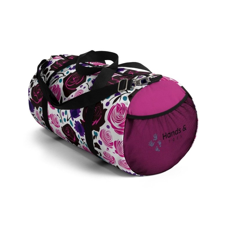 Black and Pink Roses Duffel Bag