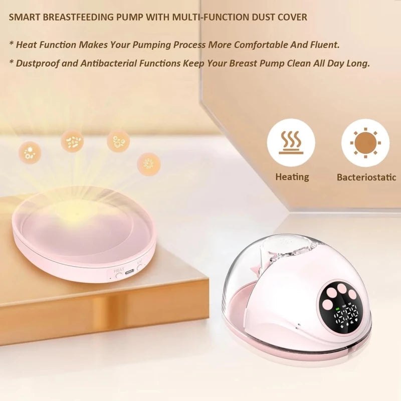 Breast Pump Electric Handsfree BPA Free With Heating & UV Sterilize Lid Optional Wireless Upgrade Wearable Breastfeeding Pump - Hands & Toes
