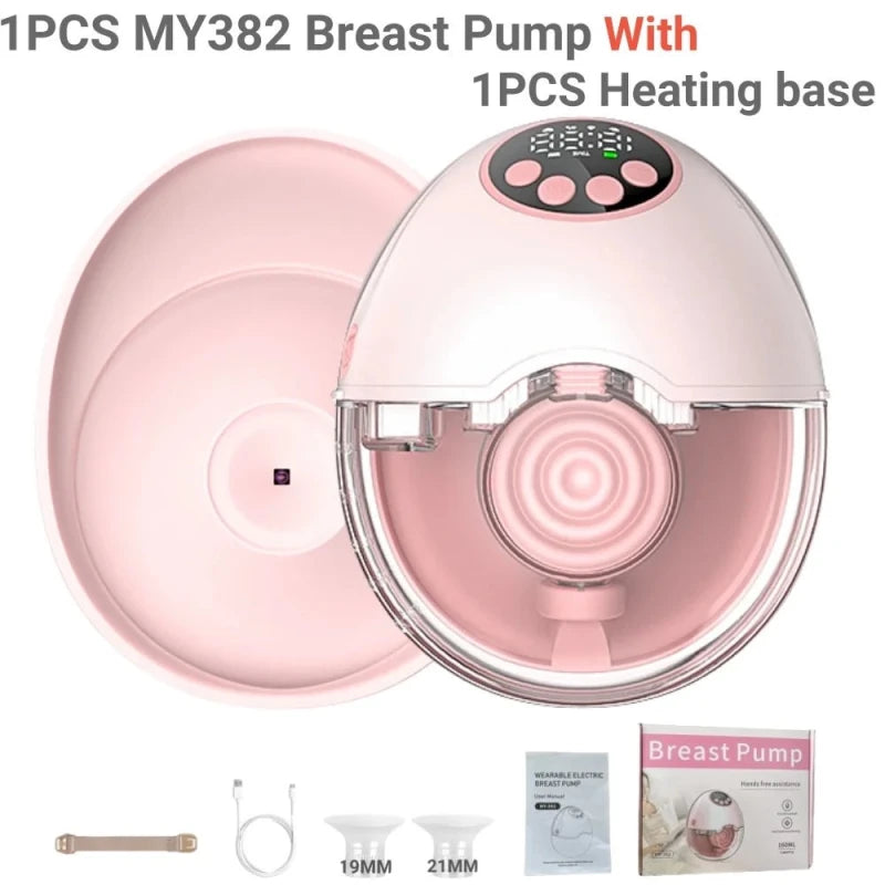 Breast Pump Electric Handsfree BPA Free With Heating & UV Sterilize Lid Optional Wireless Upgrade Wearable Breastfeeding Pump - Hands & Toes