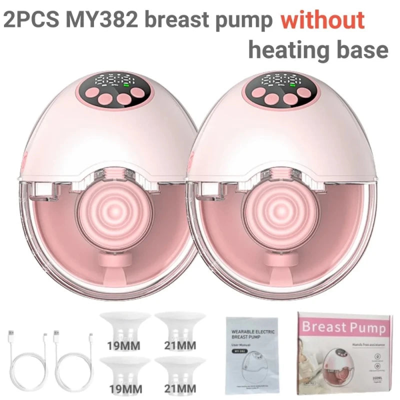 Breast Pump Electric Handsfree BPA Free With Heating & UV Sterilize Lid Optional Wireless Upgrade Wearable Breastfeeding Pump - Hands & Toes