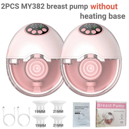 Breast Pump Electric Handsfree BPA Free With Heating & UV Sterilize Lid Optional Wireless Upgrade Wearable Breastfeeding Pump - Hands & Toes