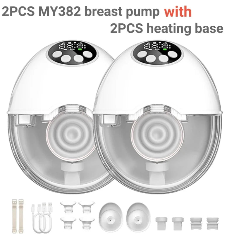 Breast Pump Electric Handsfree BPA Free With Heating & UV Sterilize Lid Optional Wireless Upgrade Wearable Breastfeeding Pump - Hands & Toes