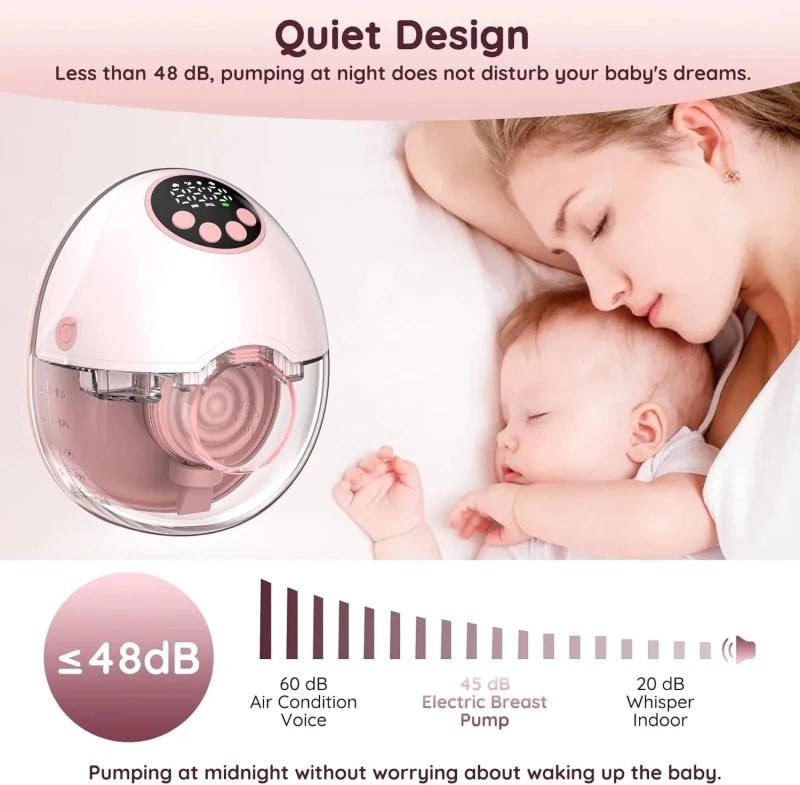 Breast Pump Electric Handsfree BPA Free With Heating & UV Sterilize Lid Optional Wireless Upgrade Wearable Breastfeeding Pump - Hands & Toes
