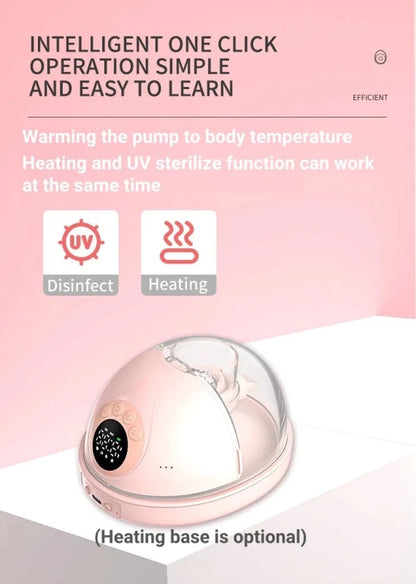 Breast Pump Electric Handsfree BPA Free With Heating & UV Sterilize Lid Optional Wireless Upgrade Wearable Breastfeeding Pump - Hands & Toes