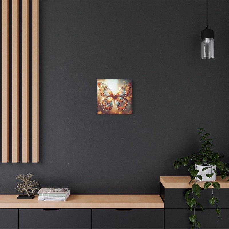 Butterfly Canvas Wall Art Print, Colorful Home Decor, Nursery, Kids Room Decor Orange and Blue Butterfly Canvas - Hands & Toes