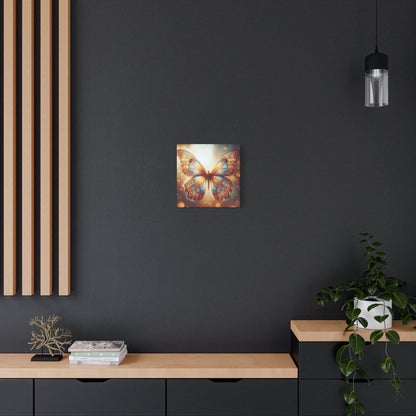 Butterfly Canvas Wall Art Print, Colorful Home Decor, Nursery, Kids Room Decor Orange and Blue Butterfly Canvas - Hands & Toes