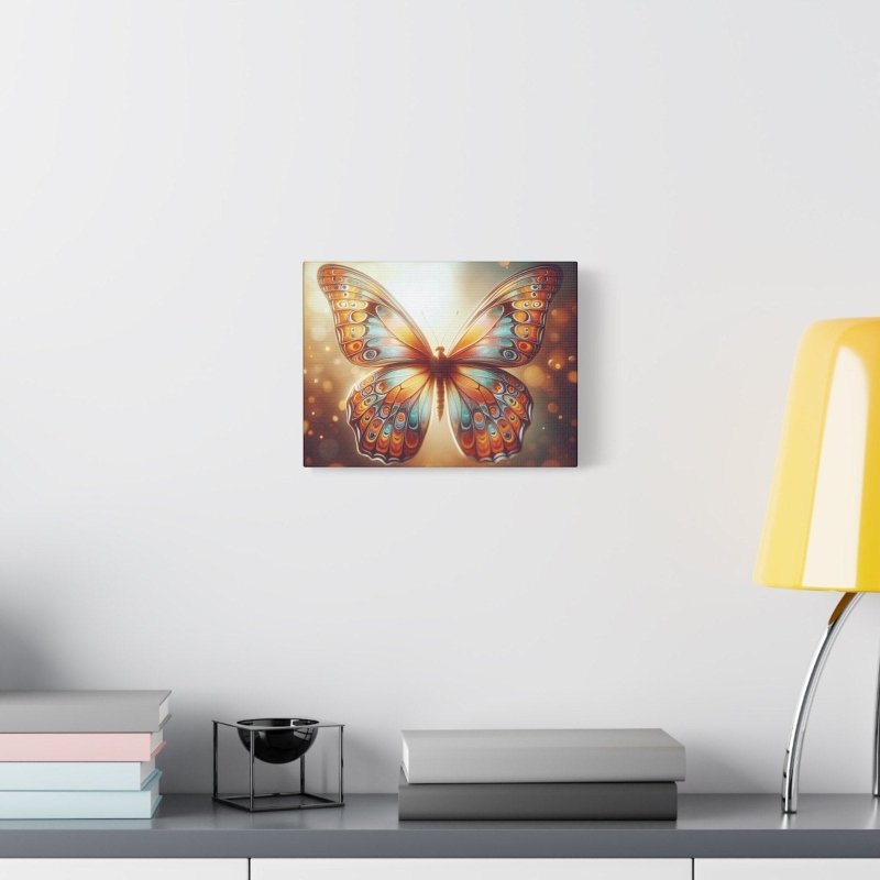 Butterfly Canvas Wall Art Print, Colorful Home Decor, Nursery, Kids Room Decor Orange and Blue Butterfly Canvas - Hands & Toes