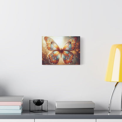Butterfly Canvas Wall Art Print, Colorful Home Decor, Nursery, Kids Room Decor Orange and Blue Butterfly Canvas - Hands & Toes