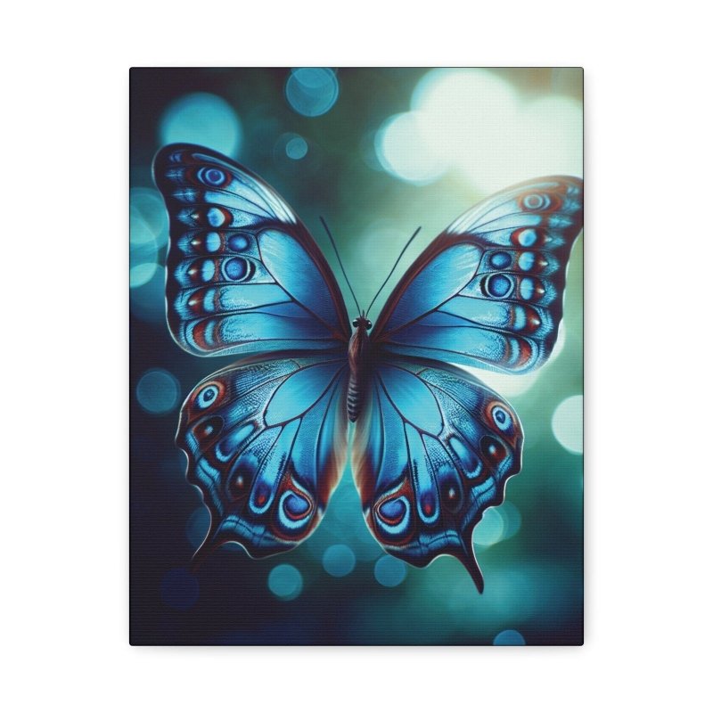 Butterfly Canvas Wall Art Print, Colorful Home Decor, Nursery, Kids Room Decor Orange and Blue Butterfly Canvas - Hands & Toes