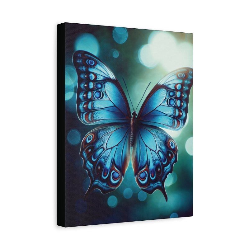 Butterfly Canvas Wall Art Print, Colorful Home Decor, Nursery, Kids Room Decor Orange and Blue Butterfly Canvas - Hands & Toes