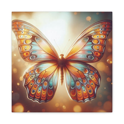 Butterfly Canvas Wall Art Print, Colorful Home Decor, Nursery, Kids Room Decor Orange and Blue Butterfly Canvas - Hands & Toes