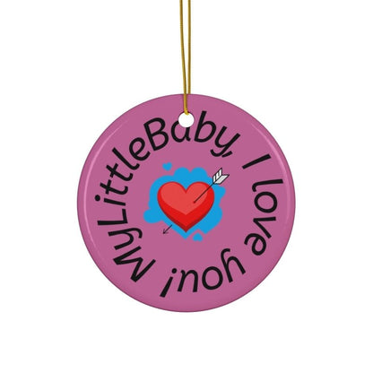 Cute Heart-Shaped Ceramic Ornament for Valentines, Love Gift, Holiday Decor, Personalized Keepsake, Baby Shower Decoration