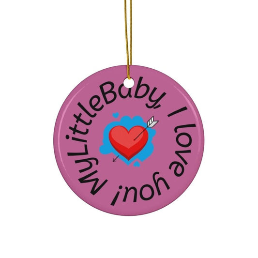 Cute Heart-Shaped Ceramic Ornament for Valentines, Love Gift, Holiday Decor, Personalized Keepsake, Baby Shower Decoration