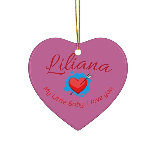 Cute Heart-Shaped Ceramic Ornament for Valentines, Love Gift, Holiday Decor, Personalized Keepsake, Baby Shower Decoration