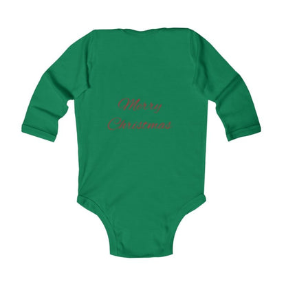 Infant Bodysuit Babys 1st Christmas Cute Teddy in Santa Hat “Merry Christmas” Baby Onesie - Hands & Toes