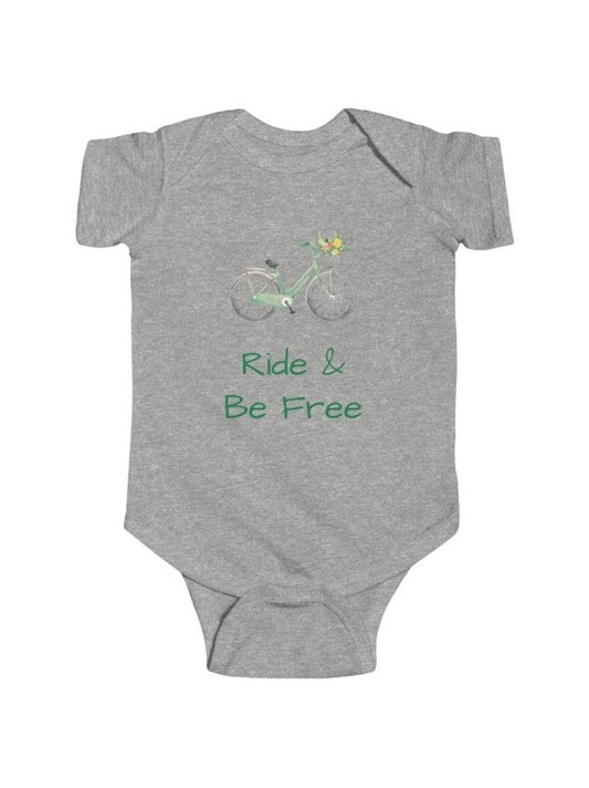 Infant Onesie "Ride and Be Free" Bike