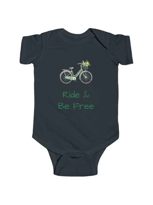 Infant Onesie "Ride and Be Free" Bike