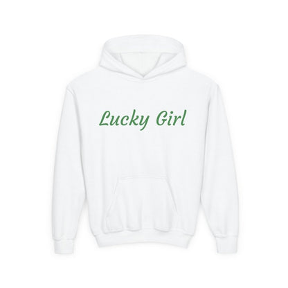 Lucky Girl Youth Hoodie — Shamrock St. Patrick’s Day Pullover - Hands & Toes