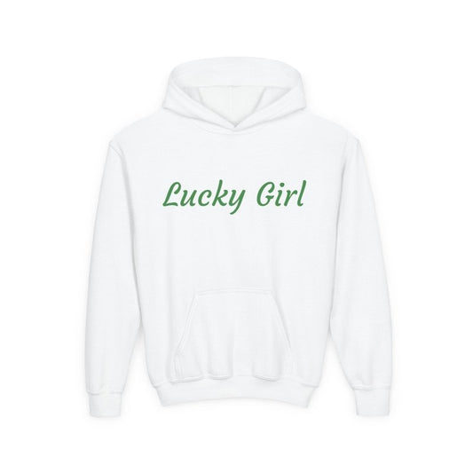 Lucky Girl Youth Hoodie — Shamrock St. Patrick’s Day Pullover - Hands & Toes
