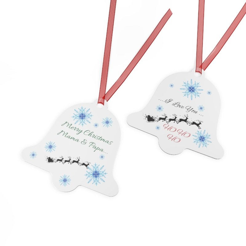 Merry Christmas Mama and Papa Ornament