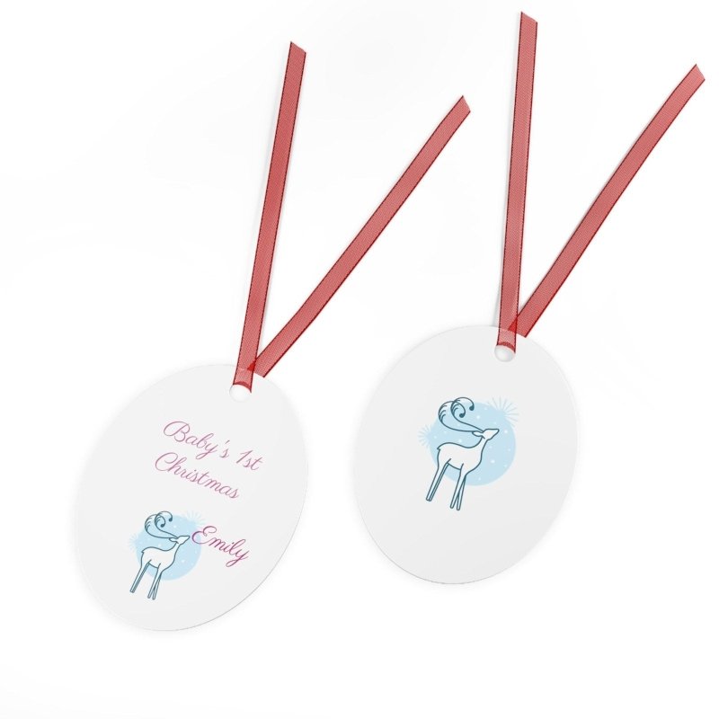Metal Ornaments Babys 1st, 2nd, 3rd, 4th Customizable Christmas - Hands & Toes