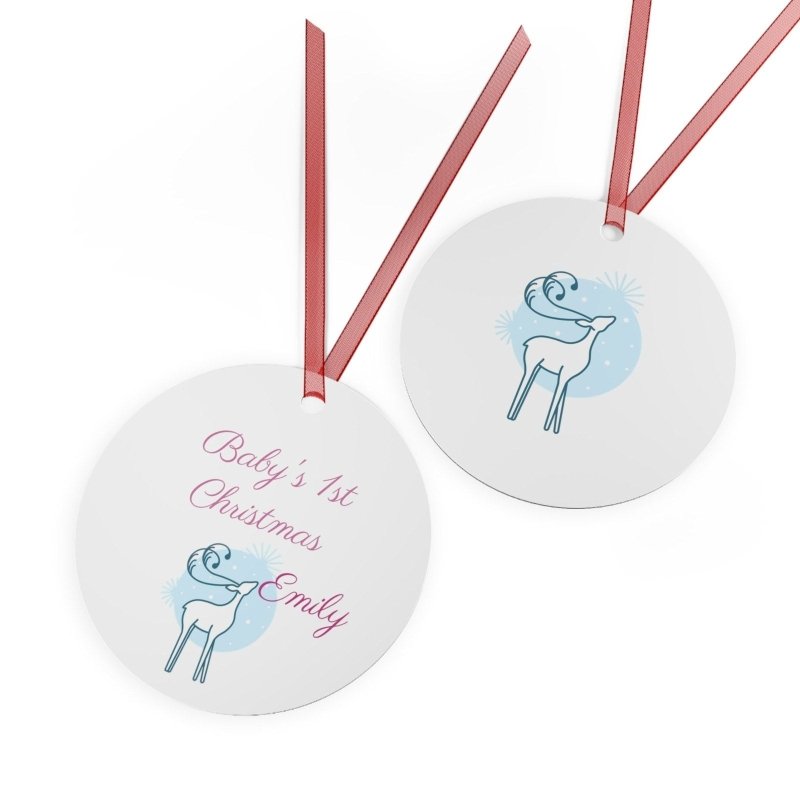 Metal Ornaments Babys 1st, 2nd, 3rd, 4th Customizable Christmas - Hands & Toes