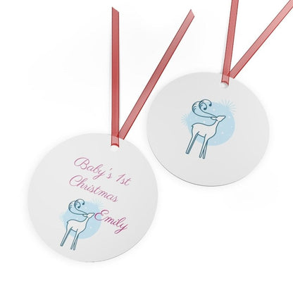 Metal Ornaments Babys 1st, 2nd, 3rd, 4th Customizable Christmas - Hands & Toes
