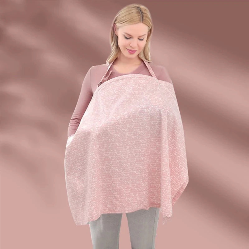 Mother Breastfeeding Cover Cotton Baby Feeding Nursing Shawl Adjustable Privacy Apron Stroller Blanket - Hands & Toes
