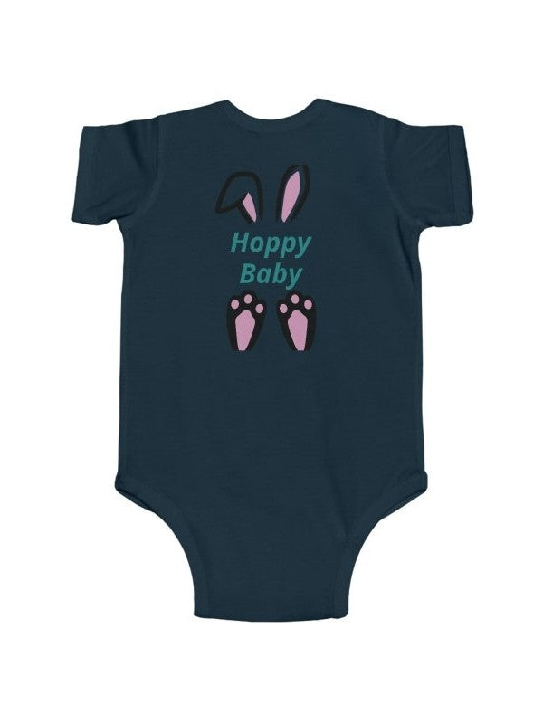 My First Easter Infant Bodysuit — Cute Bunny “Hoppy Baby” Newborn Onesie - Hands & Toes
