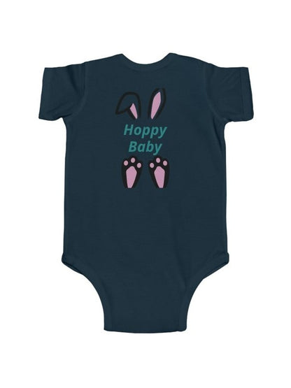My First Easter Infant Bodysuit — Cute Bunny “Hoppy Baby” Newborn Onesie - Hands & Toes