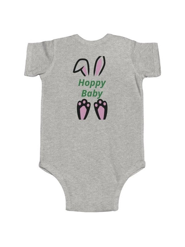 My First Easter Infant Bodysuit — Cute Bunny “Hoppy Baby” Newborn Onesie - Hands & Toes