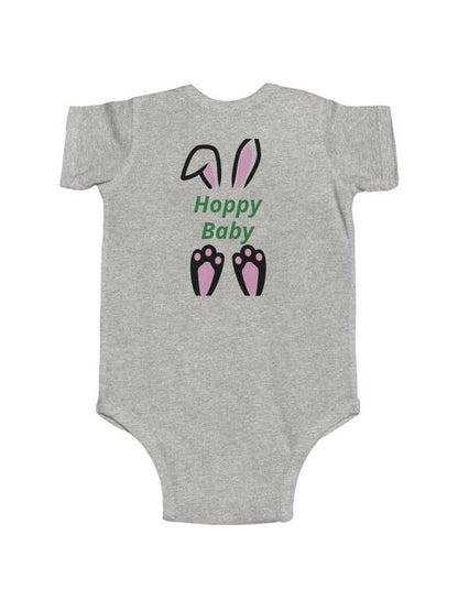 My First Easter Infant Bodysuit — Cute Bunny “Hoppy Baby” Newborn Onesie - Hands & Toes