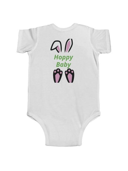 My First Easter Infant Bodysuit — Cute Bunny “Hoppy Baby” Newborn Onesie - Hands & Toes