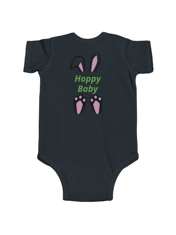 My First Easter Infant Bodysuit — Cute Bunny “Hoppy Baby” Newborn Onesie - Hands & Toes