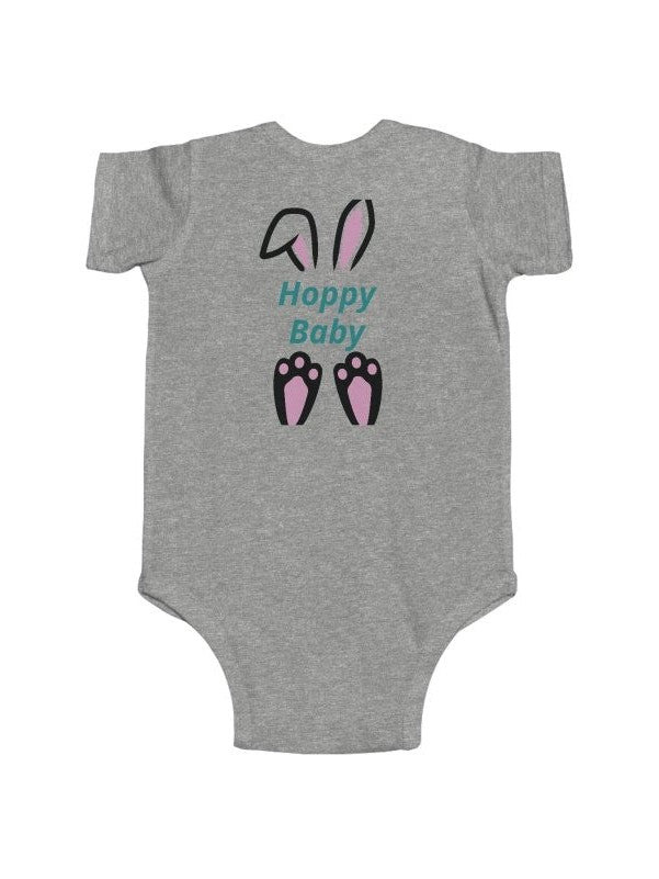 My First Easter Infant Bodysuit — Cute Bunny “Hoppy Baby” Newborn Onesie - Hands & Toes