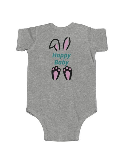 My First Easter Infant Bodysuit — Cute Bunny “Hoppy Baby” Newborn Onesie - Hands & Toes